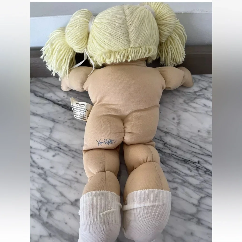 Cabbage Patch Kids Girl Doll Blonde Hair Blue Eyes HM 2 Dimples 1985 Vintage 80s